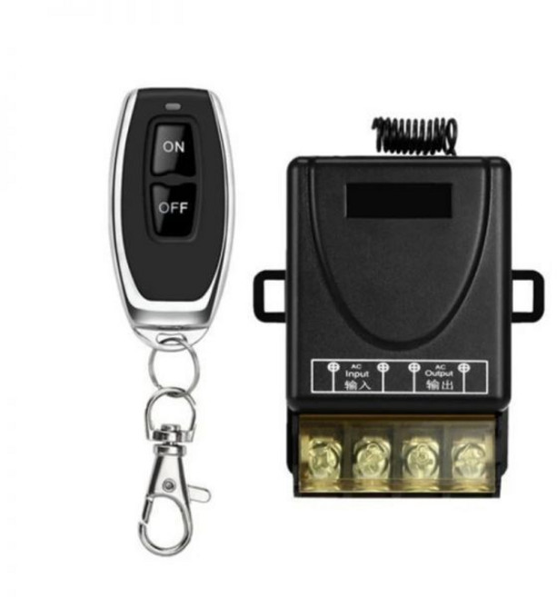 물펌프 리모컨 스위치 조명 LED용 무선 RF 송신기 ON/OFF 리시버 모듈 433MHz 220V 1Ch 30A, Black, 1개