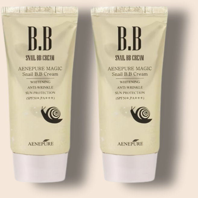 뮤신 탄력 미백 주름개선 BB크림 SPF50, 기본, 2개, 50ml