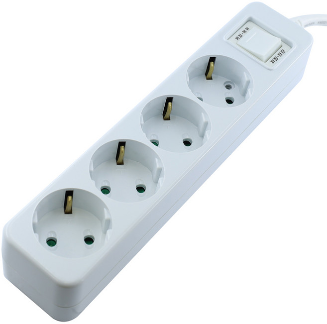 다조아 국산 통합 스위치 절전 멀티탭 4구 (16A), 1개, 화이트, 10m