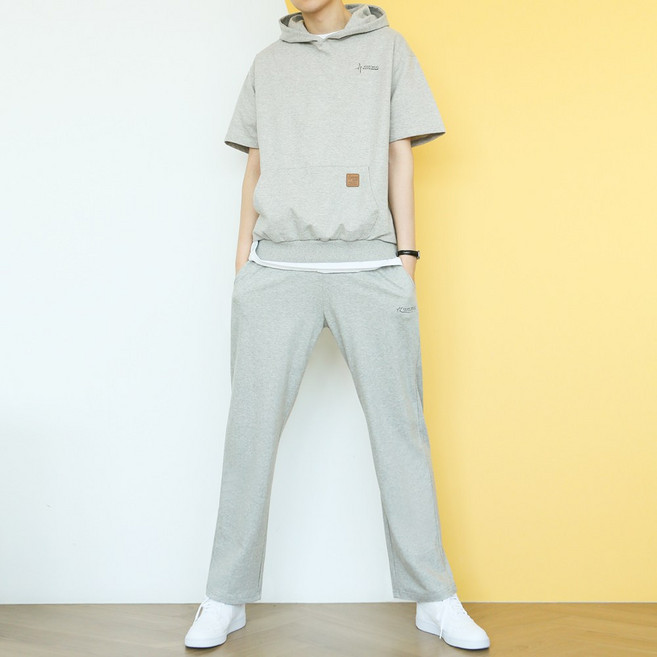 블루포스 레잇킹 반팔 후드티 트레이닝 세트 오버핏 츄리닝 [국내생산] 남자 운동복 빅사이즈 남성 트레이닝복