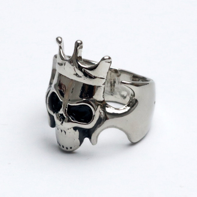 해골 왕관 빈티지 스타일 메탈 왕반지 R0024