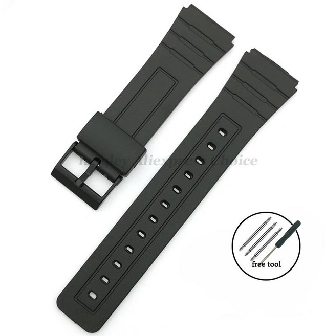 CASIO 실리콘 시계 스트랩 용 팔찌 12/14/16/18/20/22mm W800H SGW400 F91W F84 F105/108 A158/168 AE1200/