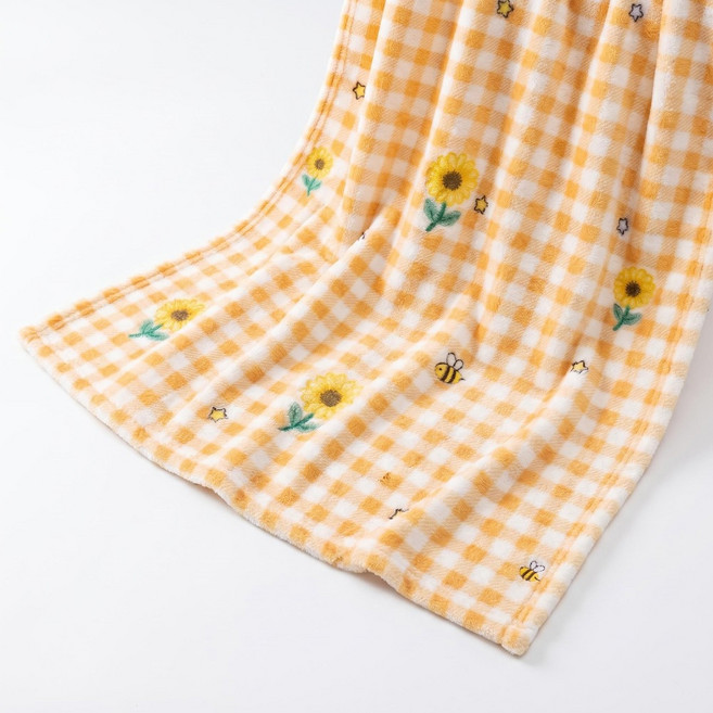 loftylife 오렌지 해바라기 반려동물 담요 60x40cm 고양이 강아지 겨울 극세사 블랭킷 귀여운 반려동물 담요