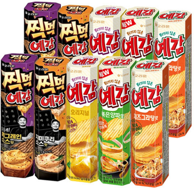 오리온 예감 5종 ( 찍먹치미추리+찍먹홀그레인+오리지널+치즈+양파 ) 각2개씩 총10개