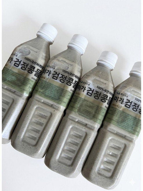 경상두부 서리태콩물 콩국 (국산 100% 검정콩 콩물) [원산지:국산(충청남도 홍성군)], 4개, 500ml