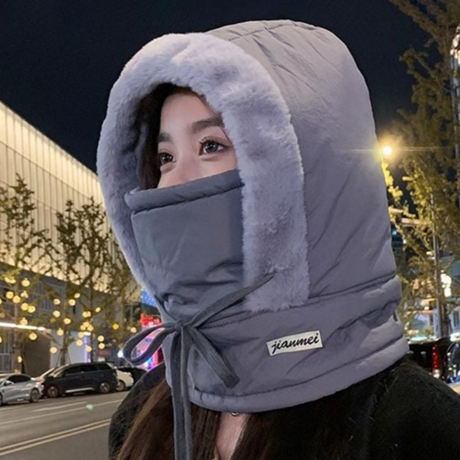 테이키 바라클라바 겨울 니트 방한 워머 후드넥 일체형