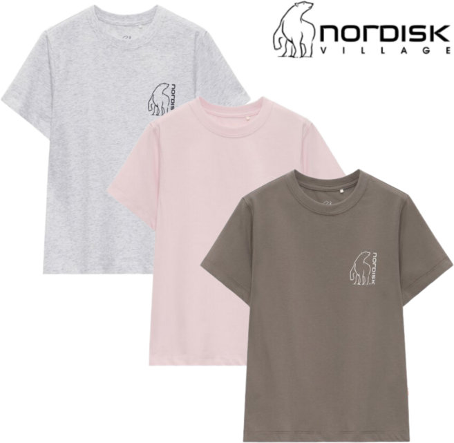 [매장정품] 노르디스크 키즈 공용 주니어 반팔 티셔츠 흡한속건 고급원사 코튼 편하고 시원한 라운드티 일상 외출 학교 학원 학생 등산 캠핑 여행 소풍 휴가 패밀리룩 아웃도어 상의