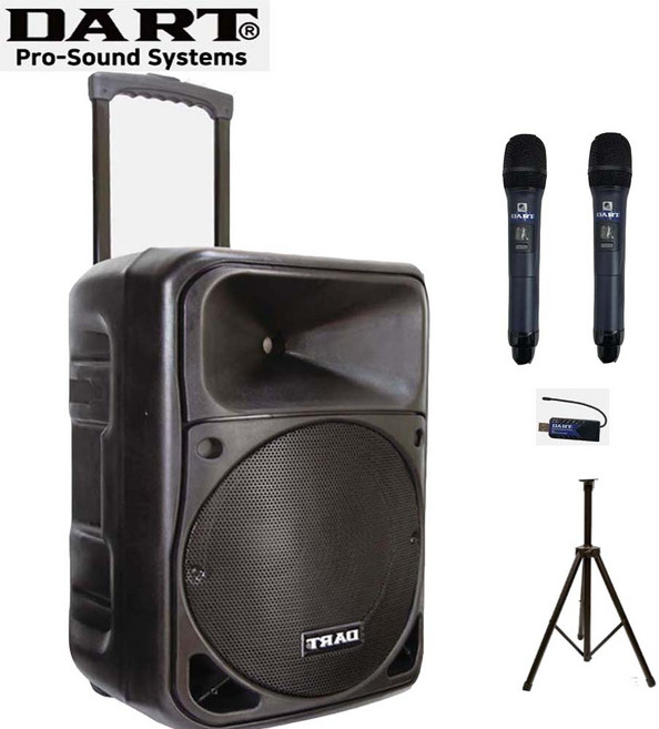 다트 BX-1205FX 500w 충전 이동식 앰프 학교운동장 교육 수업 행사 블루투스 USB