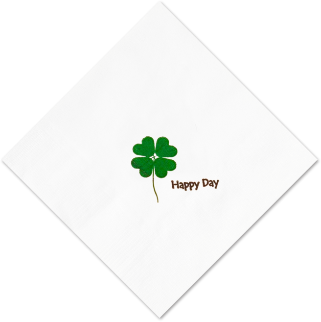 네모 무형광 냅킨 클로버, 400매, 1박스, 행복한 하루