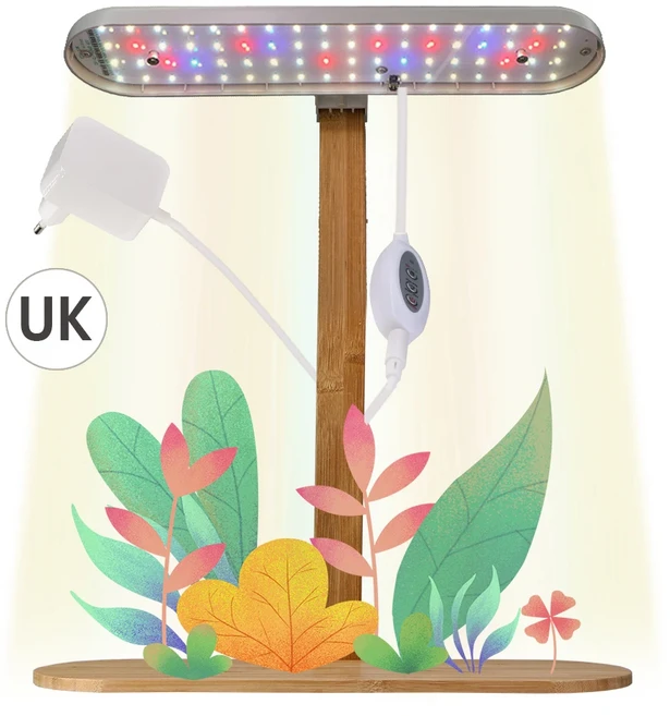 과일 수경 재배 시스템 실내 심기 키트 LED 성장 조명 트레이 조정 가능한 Dimmable 자동 타이머 110-220V, 02 UK