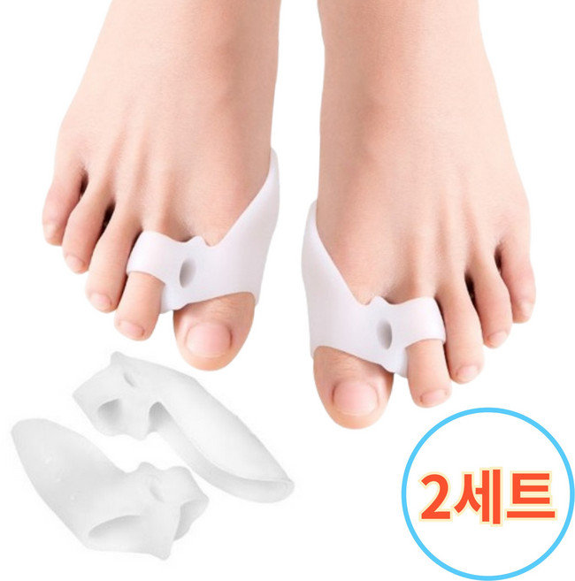 HB153 실리콘 엄지 발가락 관리 링 왼발+오른발 2쌍, 2세트