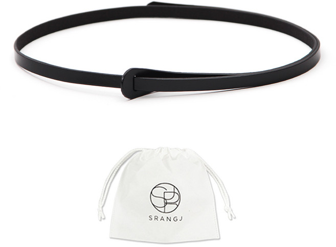 에스랑제이 여성 원피스 정장 얇은 가죽 끈 벨트