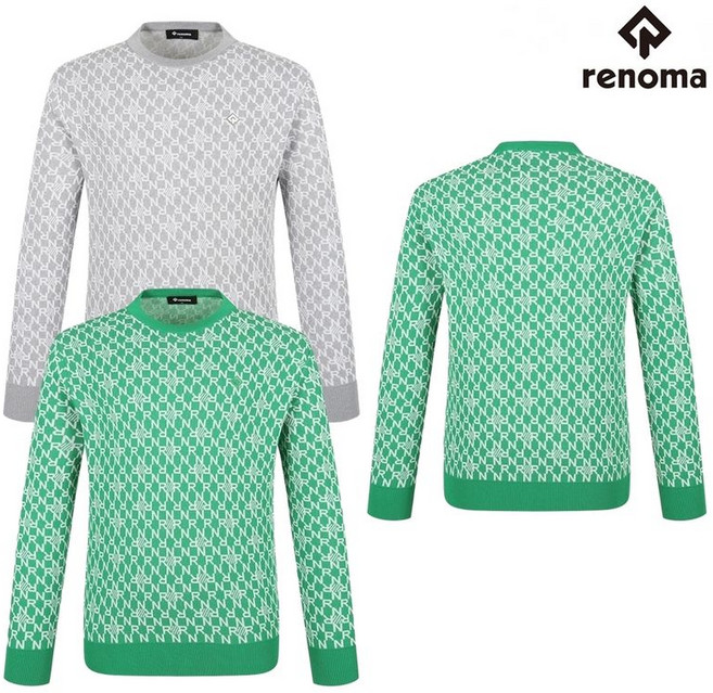 레노마 골프 남성 봄 패턴 라운드 니트 SRO1203