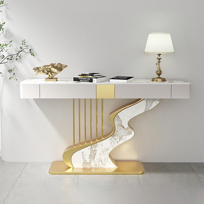 모던 럭셔리 현관 콘솔 복도 예쁜 슬림 장식테이블, U01(1200mm)+서랍장