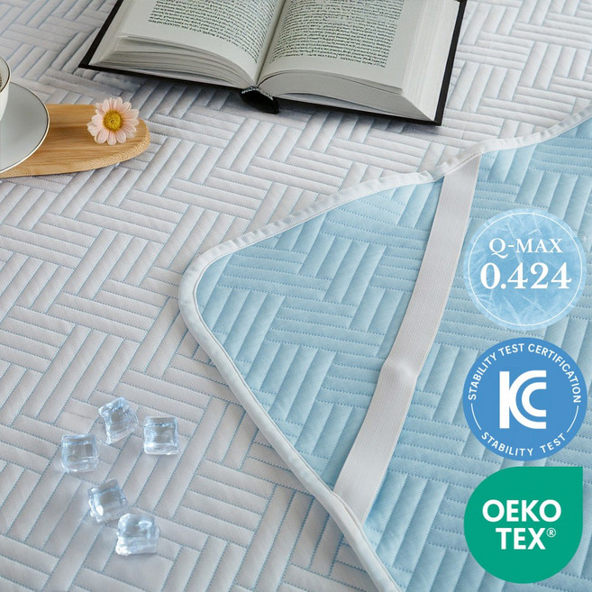 한일 여름 시원한 쿨매트 냉감패드 오코텍스 인증, 슈퍼싱글(110x200cm), 스노우화이트