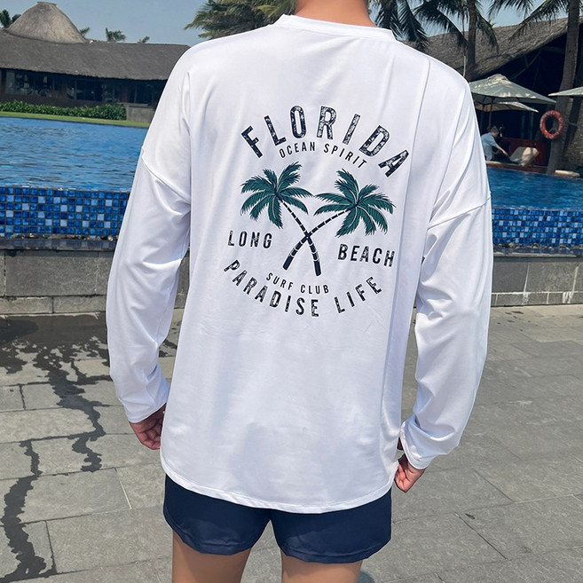 남성 긴팔 래쉬가드 루즈핏 빅사이즈 상의 SW19727F, 블랙/M[44~77], 블랙