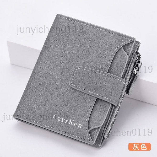 零錢包 男短款可放駕照拉鏈錢包 潮流品牌 皮夾 男用錢包 生日禮物