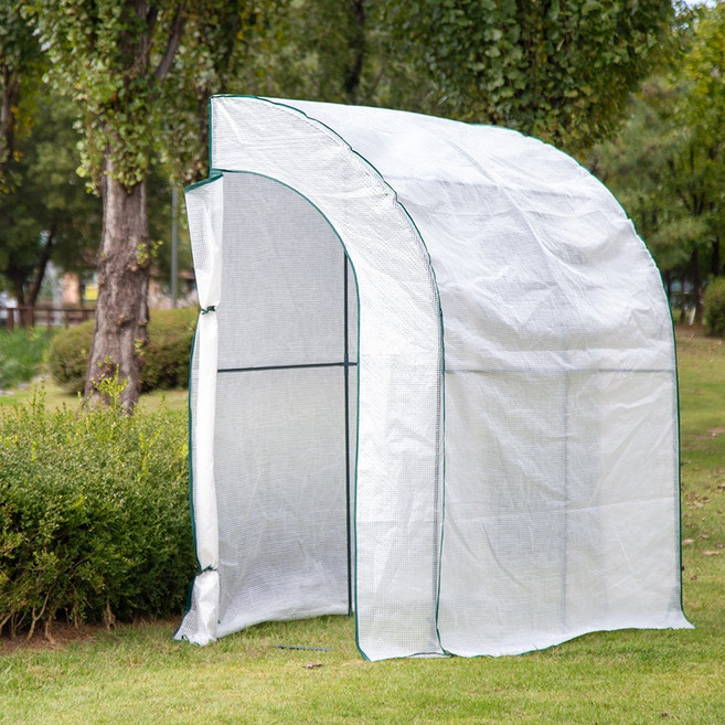 조립식 비닐하우스 HR-WE215 벽면 부착 반원 가정용 미니 온실 다육이 고양이 숨숨집, 단품