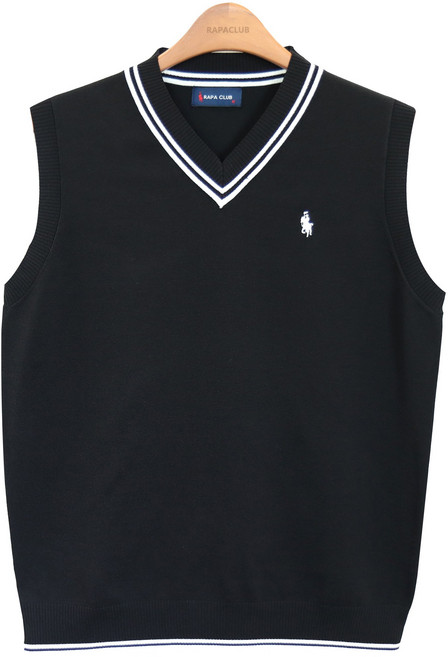 라파클럽 남성 브이넥 골프 니트 조끼