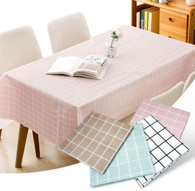 (1+1특가상품)[LD]방수 식탁보 테이블보 2인 3인 4인 6인, 핑크_137X180