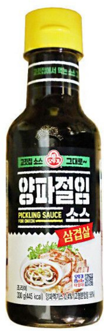 오뚜기 삼겹살 양파절임 소스 330g 1개 야채절임