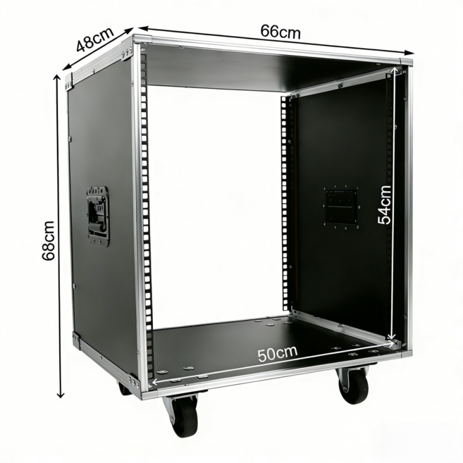 GAPINO 음향 장비 랙 이동식 무대 오디오 방송 교회 강당 행사 음향콘솔 캐비닛 믹서 수납 66 * 48 * 68 cm, 12U