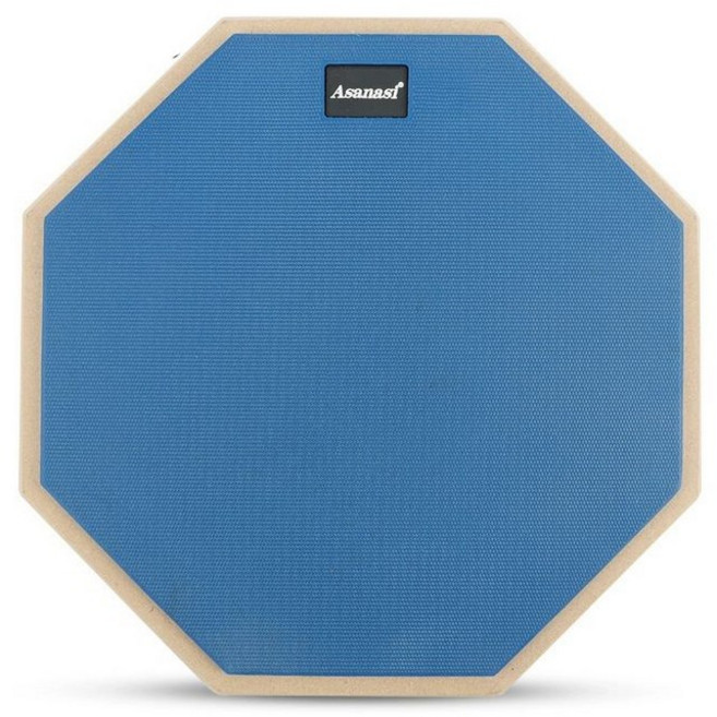 12인치 연습용 드럼패드 스틱포함 입문용 스탠드 풀세트, 1개, 12인치 블루 면