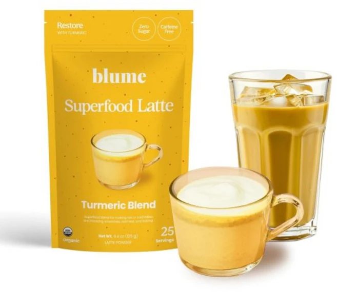 인스턴트 커피 파우더커피 블루메 솔티드 카라멜 라떼 무설탕 케토 친화적 비건 글루텐 프리 슈퍼푸드 100그램, Turmeric Golden Milk - 쿠팡