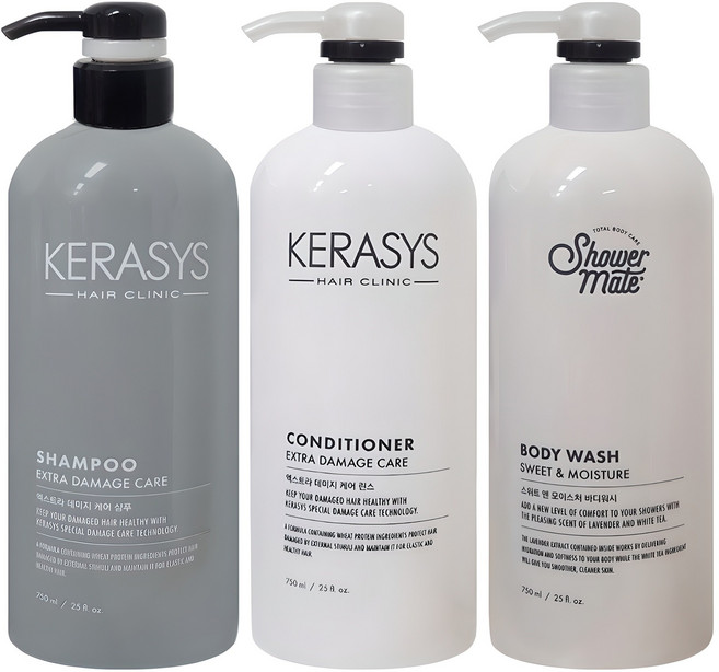 케라시스 750ml 샴푸+린스+바디 1set, 1세트