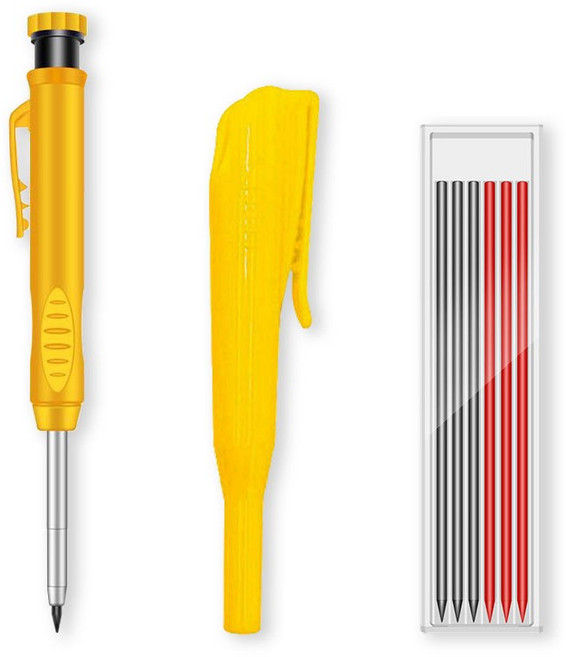 크래프션 목공 연필 마킹 펜, 1개, 옐로우B