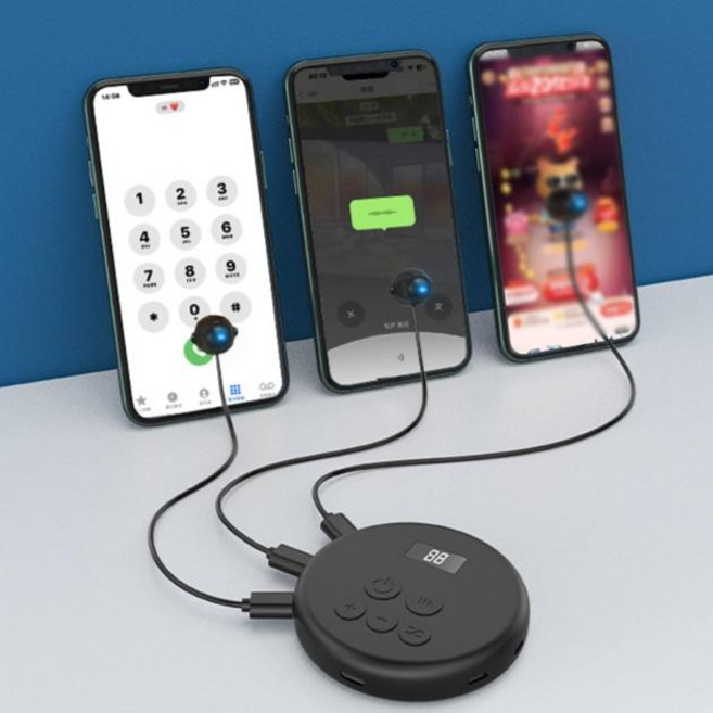 틱톡북치기오토마우스 핸드폰 액정 자동 클릭 3개 오토 터치기 2종 클릭커 블랙 3헤드, 1개