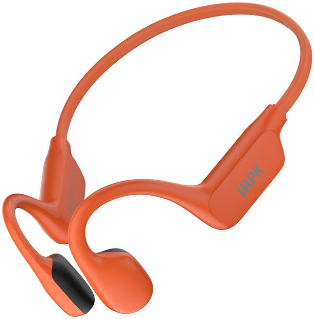 와피크 오픈형 골전도 블루투스 이어폰 N60 무선 IP67 방수 귀걸이형, 오렌지