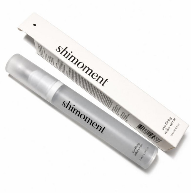 [정품] shimoment 시모먼트 아이 리프팅 롤러 세럼 /콜라겐 카페인 다크서클 눈가주름 붓기 처짐 탄력 마사지 아이세럼, 1개, 15ml