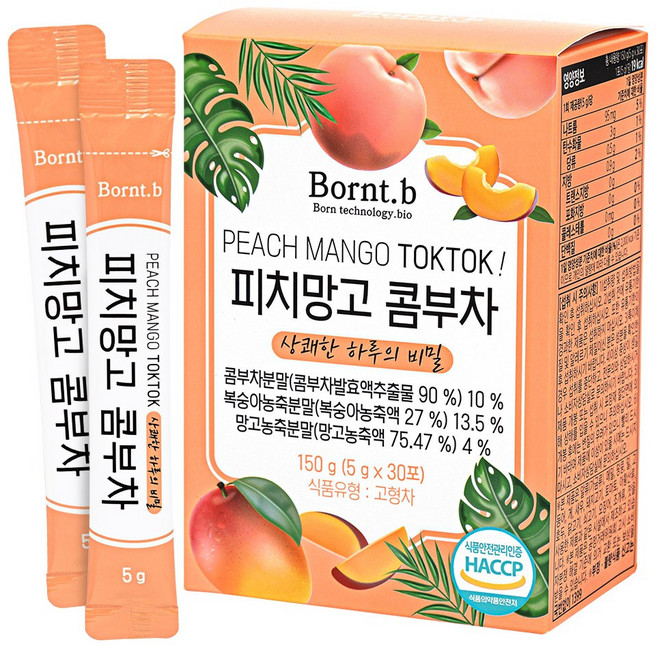 본트비 피치망고 콤부차, 5g, 30개입, 1개