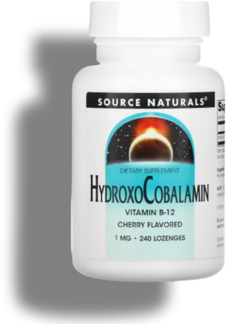 소스내츄럴스 하이드록소코발아민 비타민 B-12 1mg 체리맛 로젠지 타블렛, 240 개, 1개, 240정