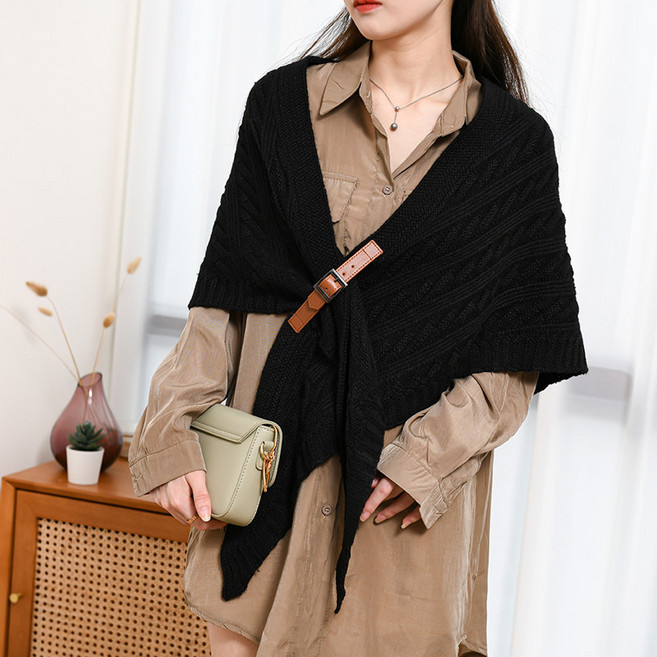 모델엄마 빅사이즈 니트소재 망또 숄(4colors)