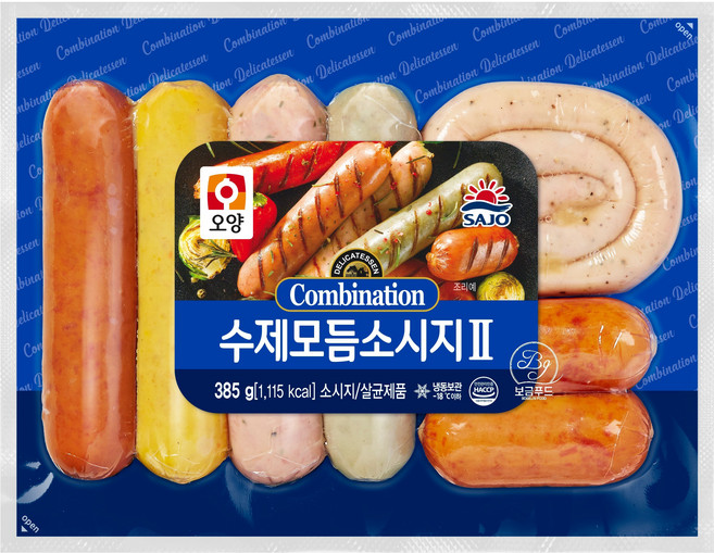 사조오양 수제모듬소시지 385g, 4개