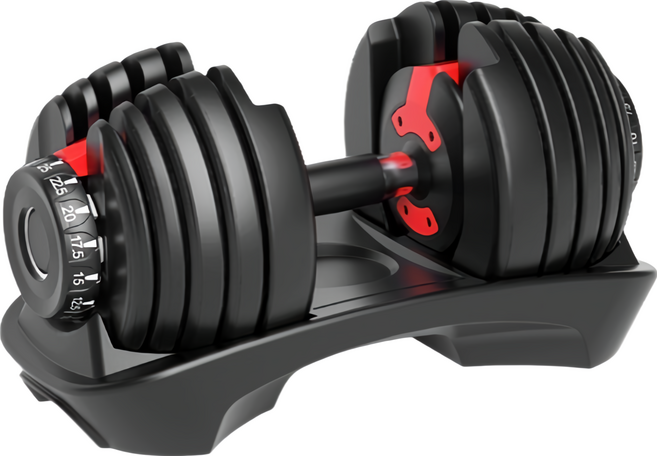 智慧啞鈴 15種可調式重量 啞鈴槓鈴組 重力設備, 1個, 52.5磅