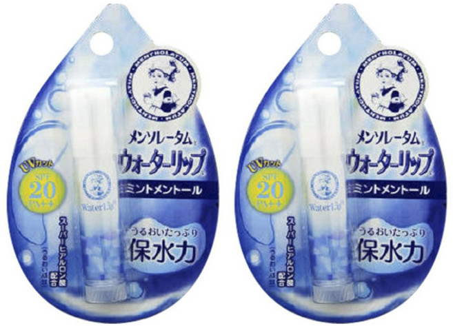 멘소래담 워터 립 민트 멘톨, 화이트+블루, 4.5g, 2개