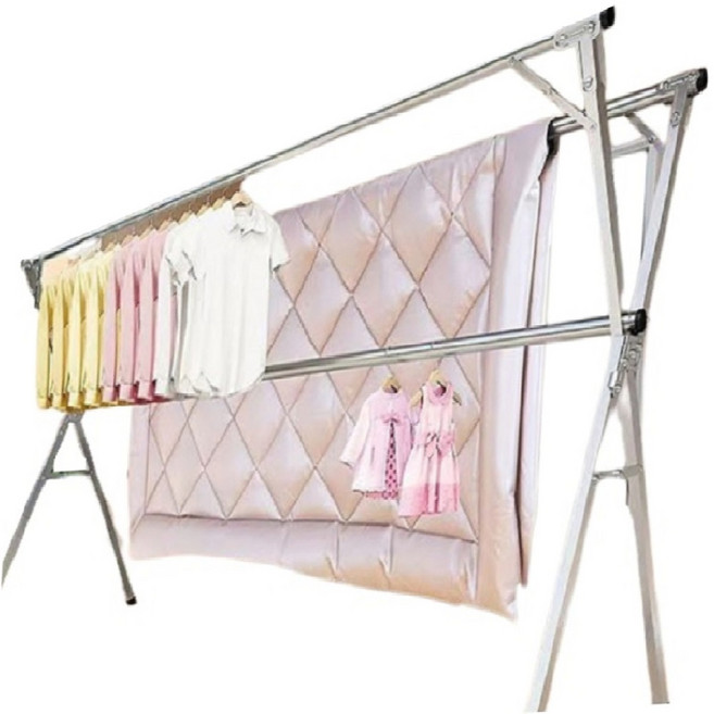 지와이쇼핑 X형 빨래건조대 베란다 이불 빨래 행거 세탁물건조대, X형/이불-빨래건조대, 1개