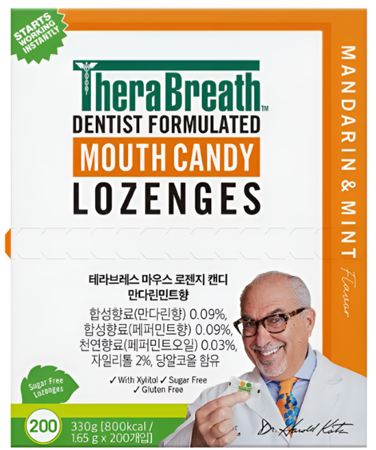 테라브레스 마우스 로젠지캔디 330G / 1.65G X 200 THERABREATH MOUTH CANDY 2026/09/07