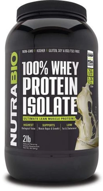 뉴트라바이오 100% 분리 유청 단백질 쉐이크 907g (바닐라) NutraBio Whey Protein Isolate, 없음, 1개 - 쿠팡