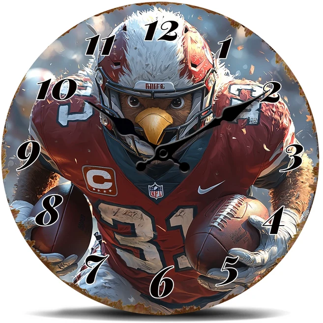 들판에 있는 아름다운 말 원형 벽시계 거실을 위한 우아한 예술 장식 목가적 테마의 벽걸이, 16인치, 01 MDF08688