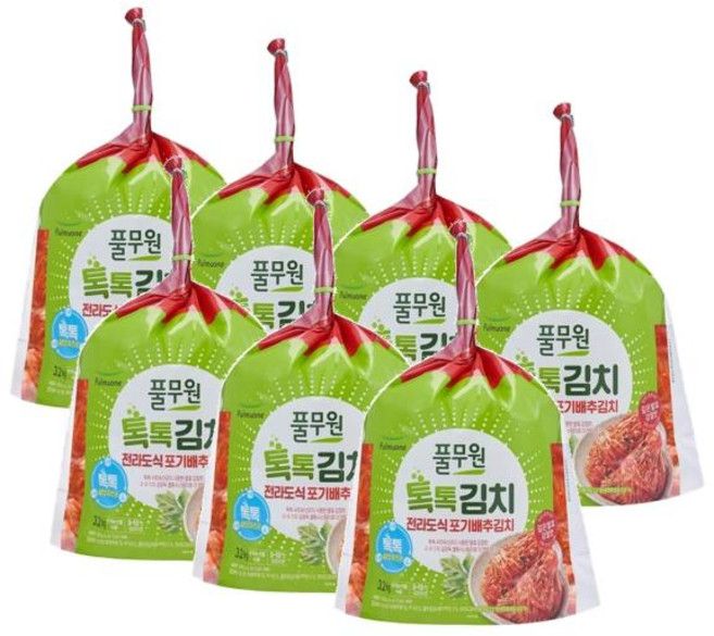 풀무원 톡톡 전라도식 포기배추김치, 3.2kg, 7개
