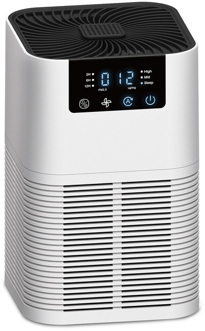 RUN기술 저소음 가정용 PM2.5 측정 공기청정기 HEPA 3단계 반려동물 냄새 털 제거 필터 공기청정기, 화이트, AP1