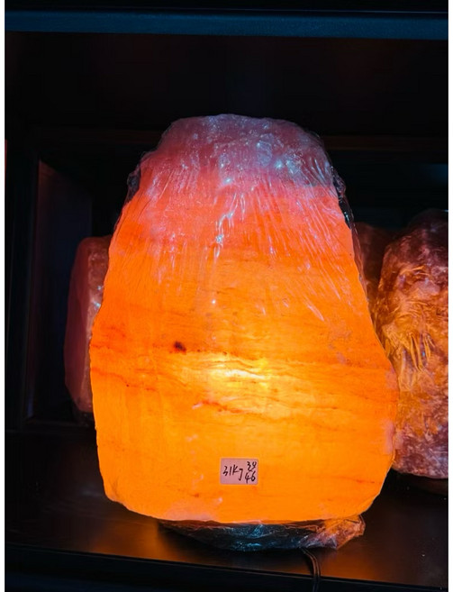 麗玫鹽燈 37kg 鹽燈 寬31高45cm, 搭配陶瓷燈頭加粗可調光保險絲電线