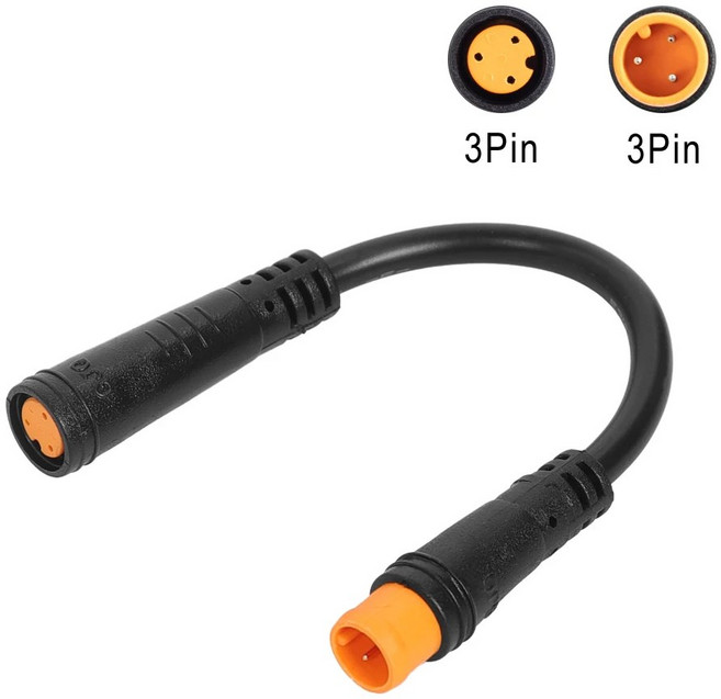 전기 자전거용 암에서 디스플레이 방수 액세서리 스로틀 익스텐션 플러그 케이블 내구성, 02 MALE  FEMALE, 1개