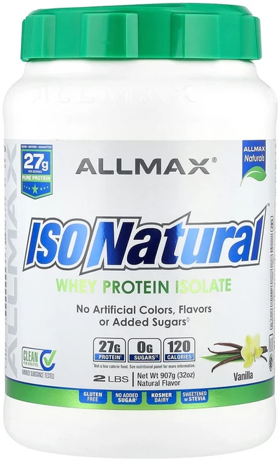 올맥스뉴트리션 IsoNatural 100% 울트라-퓨어 유청 분리 단백질 바닐라 2 lbs (907 g), 1개 - 쿠팡