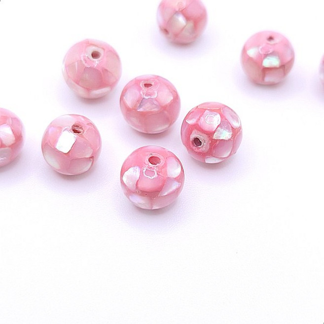 자개 비즈 핑크 사각무늬 DIY 재료