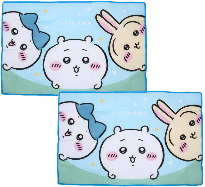 귀여운 먼작귀 폭신폭신 피크닉 매트2개 치이카와 소풍 돗자리 1인용, 블루